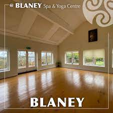Blaney Spa Yoga Room. Lovely bright room with wooden floor and big windows.
